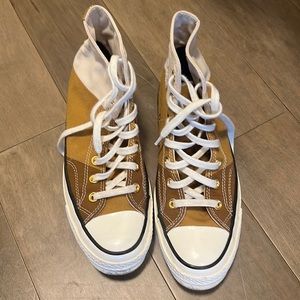 High top Brown Chuck Taylors